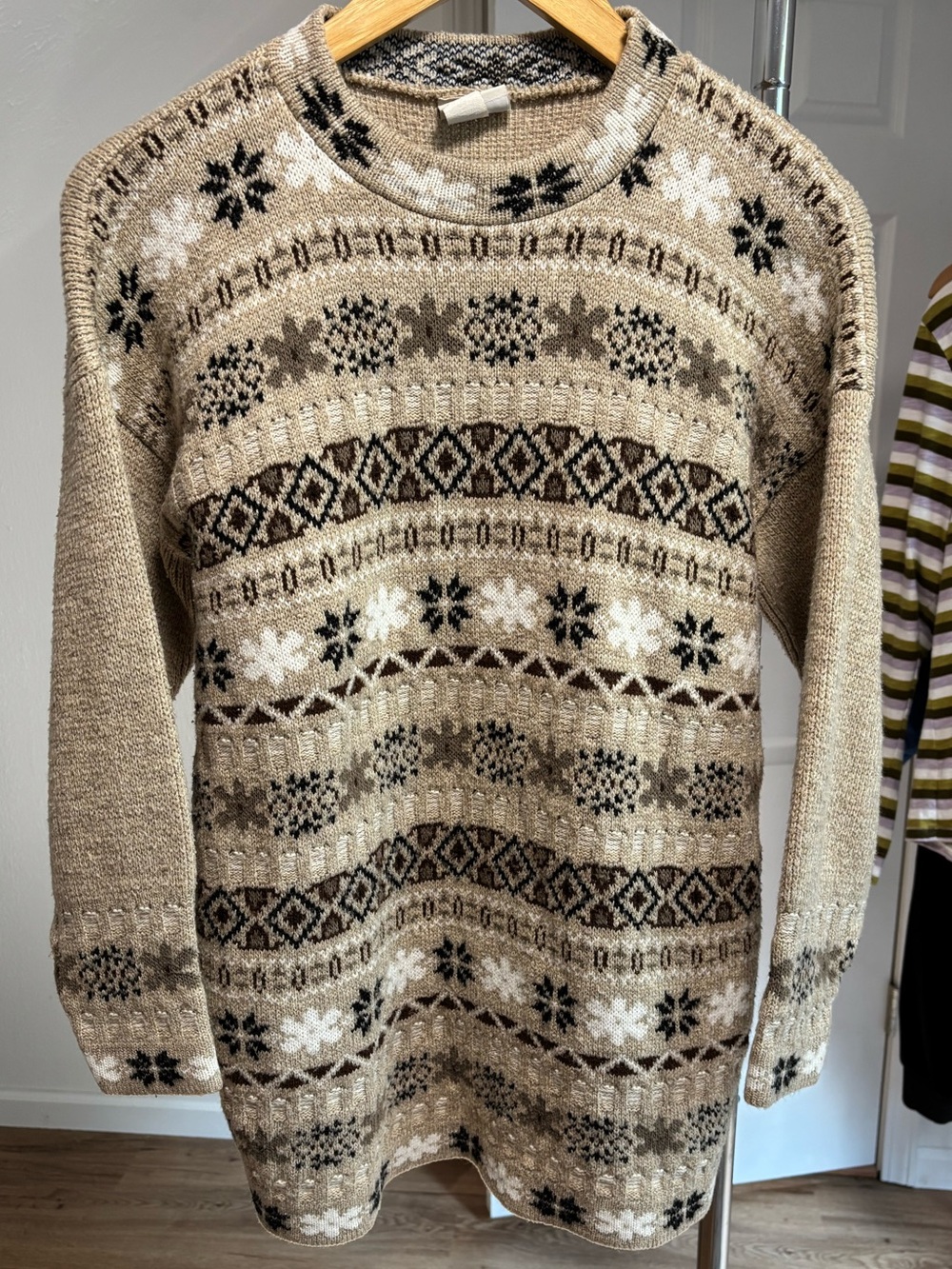 Vintage Adele Knit fair isle cabincore sweater, Just for Petites size PS